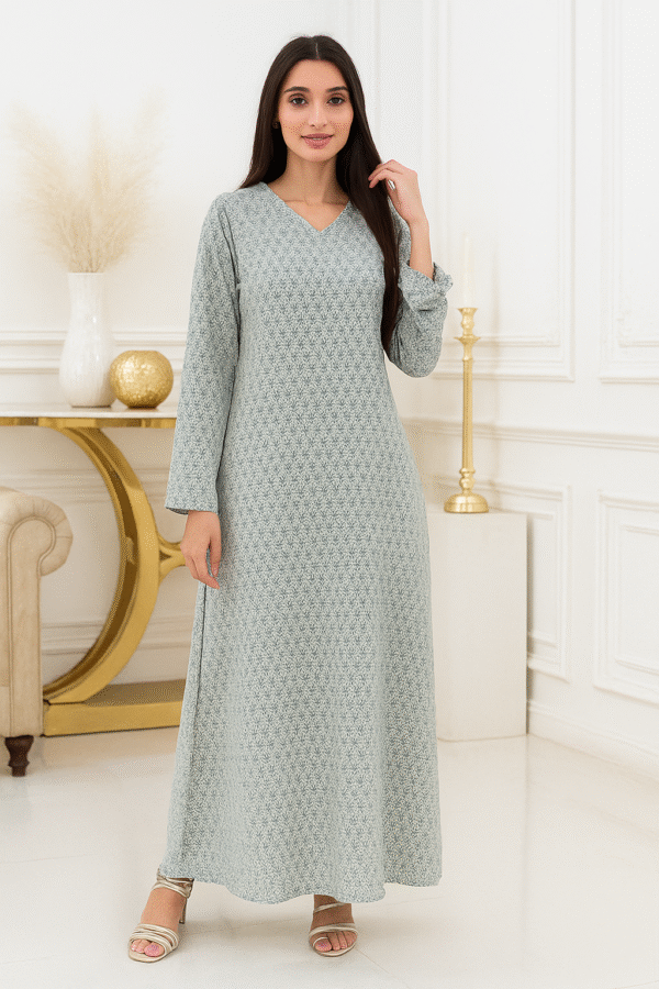 1 Piece - Smart Georgette Light Blue Maxi