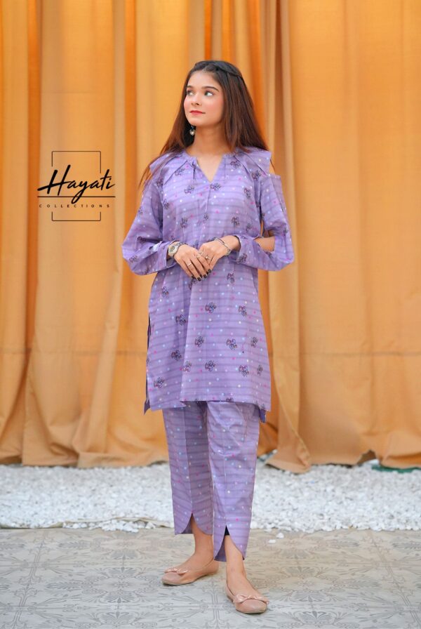 Printed  | 2 Piece Lawn - Dusty Purple | Unstitched