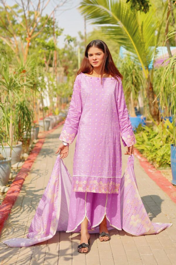 Printed  | 3 Piece Lawn - Lavender | Unstitched