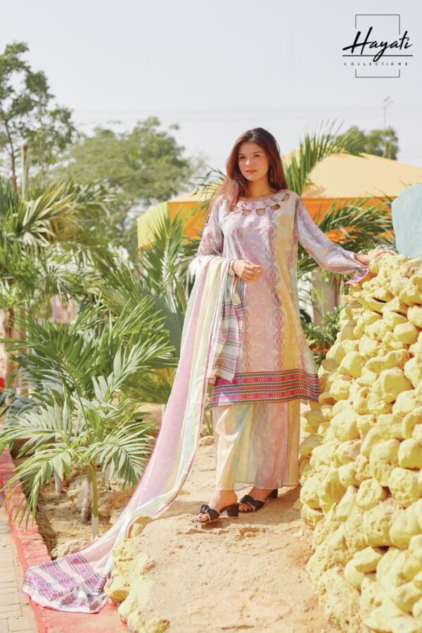 Printed  | 3 Piece Lawn - Pastel Hues - Light Pink | Unstitched
