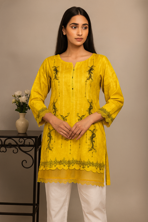 1 Piece | Lawn | Digital Print | Musturd